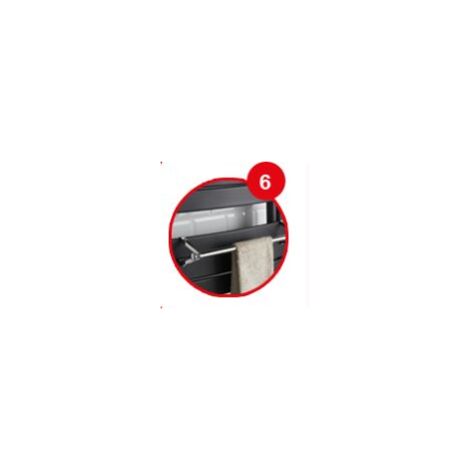 Barre Support A Embout Blanc pour seche-serviettes lames plates ADELIS NEFERTTITI NEFERTITI etroit ATLANTIC 850223