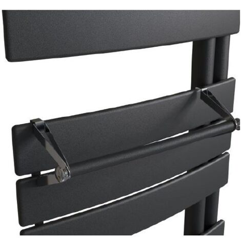 Barre support à embouts pour sèche-serviettes à lames plates - Anthracite