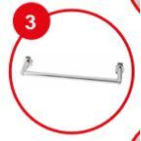 Barre support chrome pour sèche-serviettes tubes ronds - Atlantic 850220