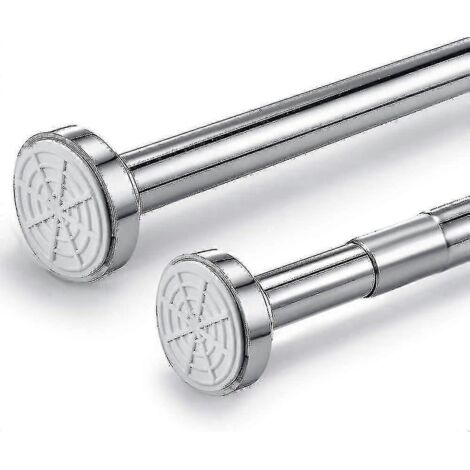 Barre télescopique en acier inoxydable extensible de 150 à 260 cm, barre de rideau de douche sans perçage, barre de serrage réglable par rotation, maintien sécurisé AS-50cm-