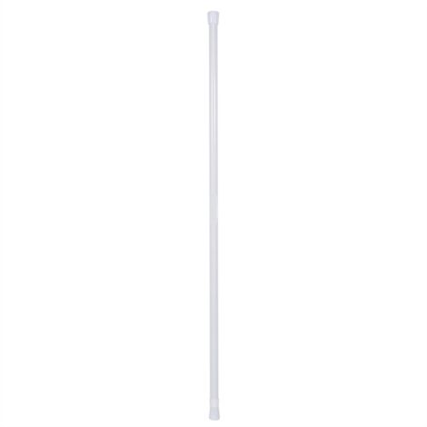 Barre télescopique pour rideau de douche et fenêtre de salle de bains avec système à ressort, 85-150cm, porte jusqu'à 2kg, fer avec vernis de séchage, kit inclus