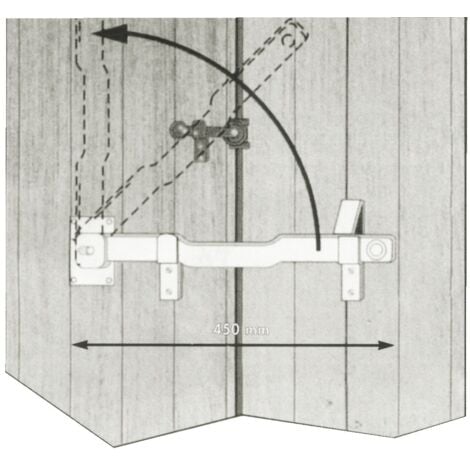HERCULES Barre volets fléaux 450mm blocage automatique - HERCULE - 4401