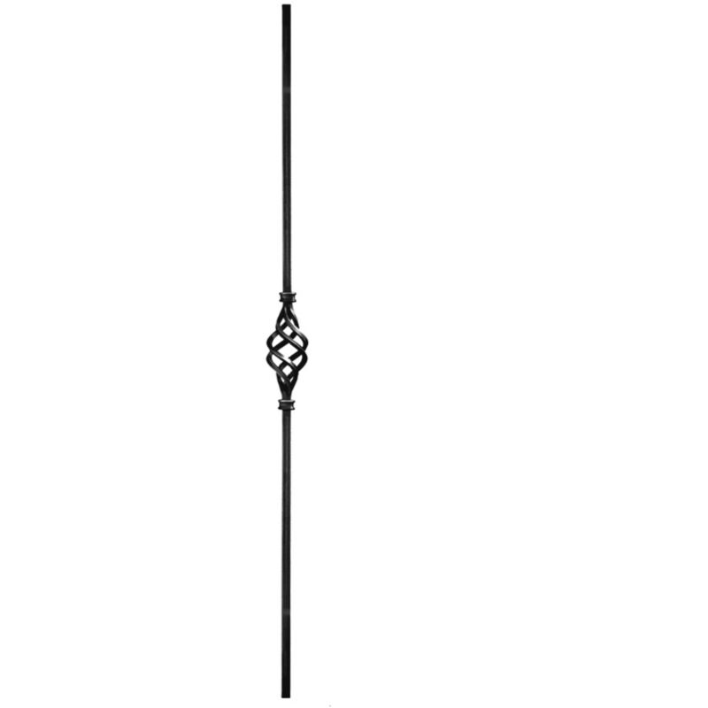 Barreau avec vrille au centre - Hauteur 950mm carré de 16mm - Fer forgé - à souder Deco Fer Forge