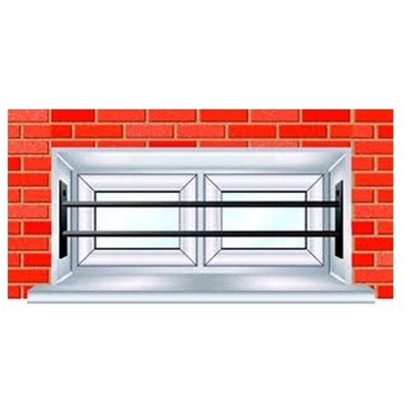 Barreau télescopique - 2 barreaux 30 à 55cm - noir