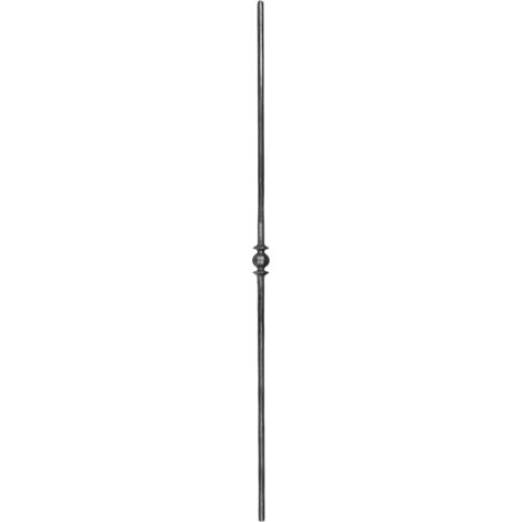 Barreaux rond finition brute forgé décor boule et collerettes - Diamètre Ø14mm hauteur 1000mm - Fer forgé - À souder - DECO FER FORGE