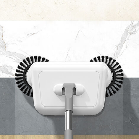 Barredora manual todo en uno, máquina de barrido mágico, conjunto de productos de limpieza para el hogar, recogedor de escoba de acero inoxidable, mopa,1 Pads