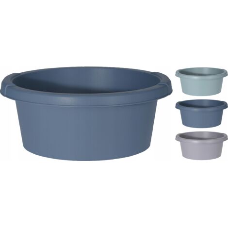 Barreño para ropa, redondo de plástico, universal, 32x13cm, 6L, 1 ud.