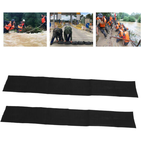 Barrera anti-inundaciones absorbente de agua – 2 bolsas reutilizables de 150 cm para puertas, garajes y sótanos – tejido no tejido y resina absorbente