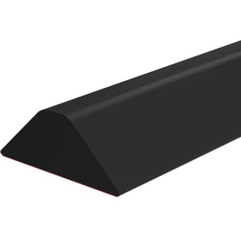 Barrera antiinundación plegable para baño, barrera de goma para suelos húmedos, umbral de ducha, protector impermeable (color: negro, tamaño: 1 m)