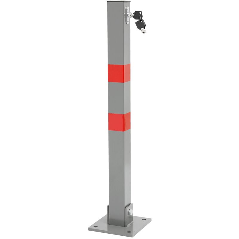 

Bolardo de aparcamiento cerradura plegable poste estacionamiento barrera 65,5 cm