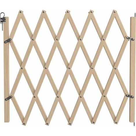 Barrera de madera extensible para mascotas