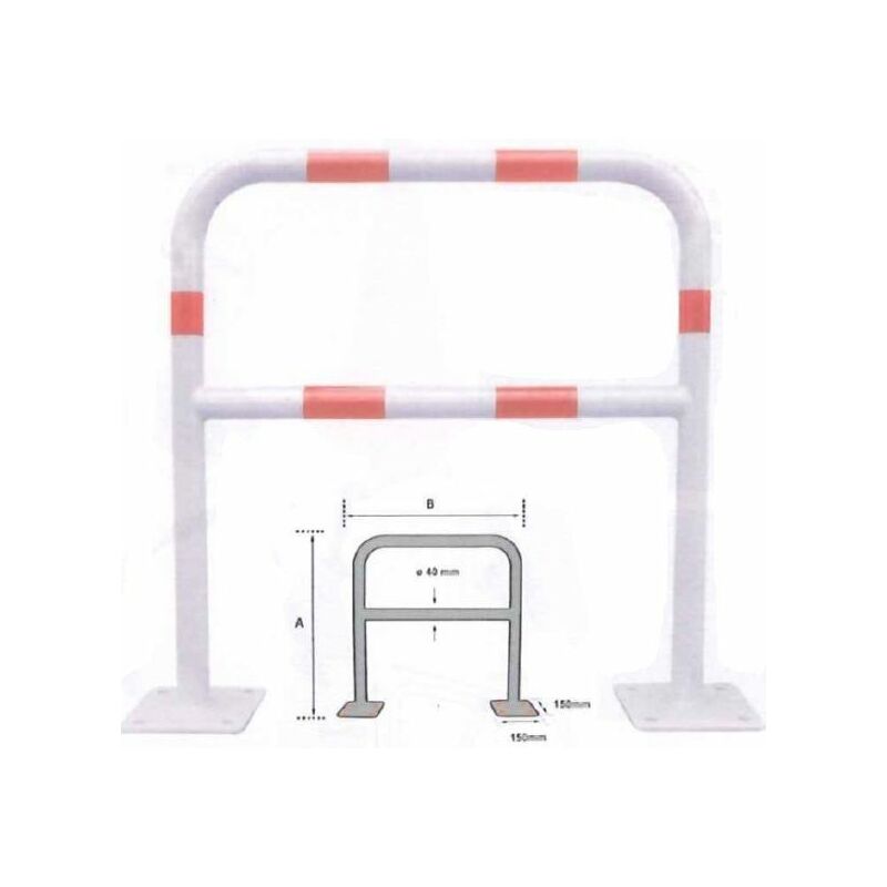 

﻿Barrera de seguridad 1500x1000mm Blanco/Rojo Ø 40mm METALWORKS BAR415RB