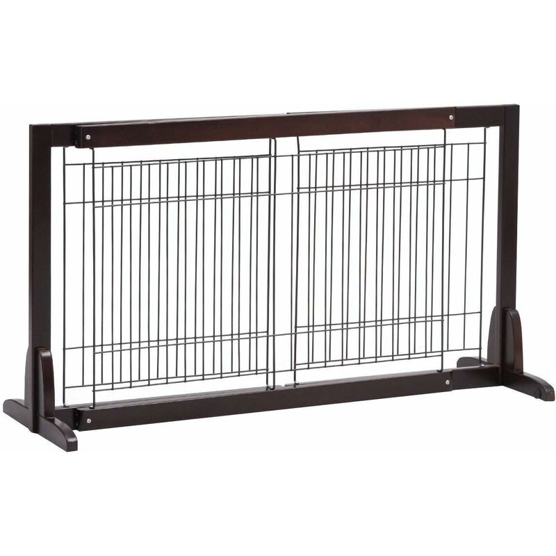 

Barrera de Seguridad de Madera y Hierro para Niños Perros Mascotas Escalable Protección para Puerta Escalera