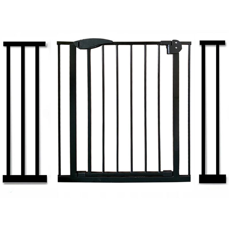 Barrera de seguridad para escaleras y puertas, color negro