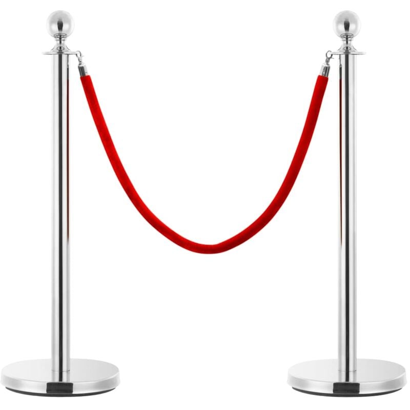 

vidaXL Barrera Portátil de Colas VIP 3 Piezas Acero Inoxidable Plateado
