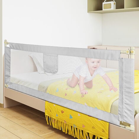 3x Barandilla De Cama para Niños 150x70cm Barrera de seguridad para la cama,  barandilla de protección