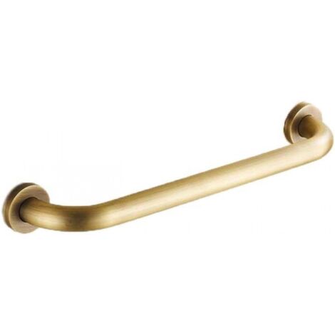Barres d'appui de sécurité pour salle de bain, barres d'appui pour douche entièrement en cuivre, 42,5 cm, couleur laiton