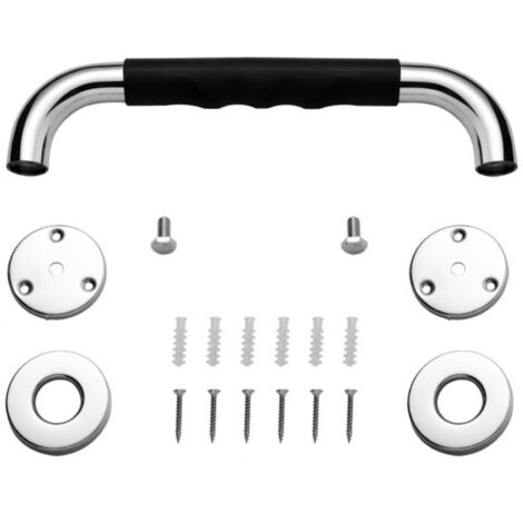 Barres d'appui en acier inoxydable antirouille pour douche, avec revêtement en silicone antidérapant pour salle de bain et hôpital.