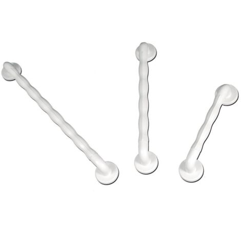Barres d'appui Grip droites - Blanc - 30 cm