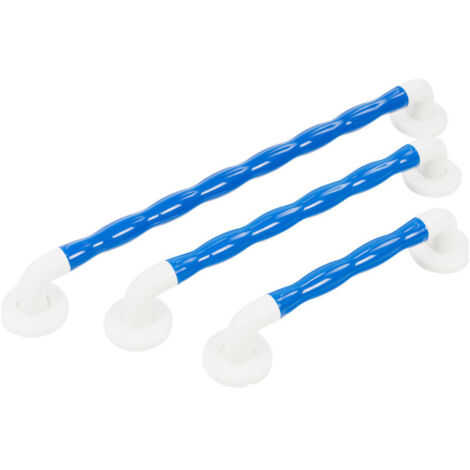 Barres d'appui Grip droites - Bleu - 30 cm