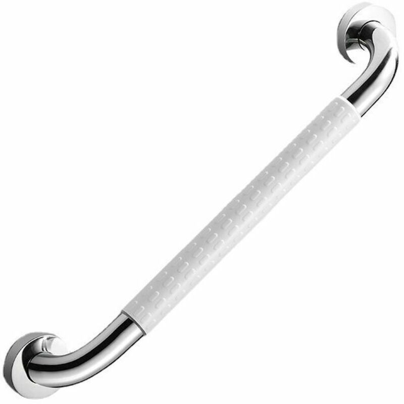 Barres d'appui wc, barres d'appui salle de bain inox murales blanc 40 cm