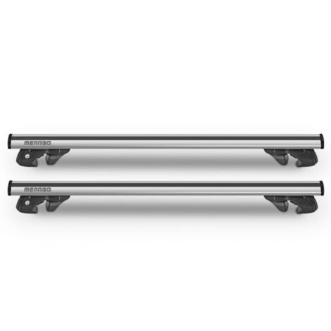 Barres de toit de voiture à rails surélevés universels Menabò Jackson XL Silver