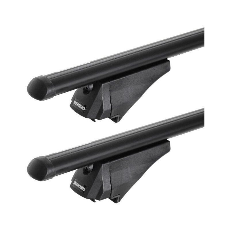 Barres de toit Menabo Tiger Noir Alu pour toit avec barres longitudinales