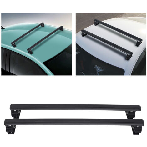 Barres de toit universelles pour voiture de 130 cm, barres transversales verrouillables, barres transversales de toit, couleur noire.