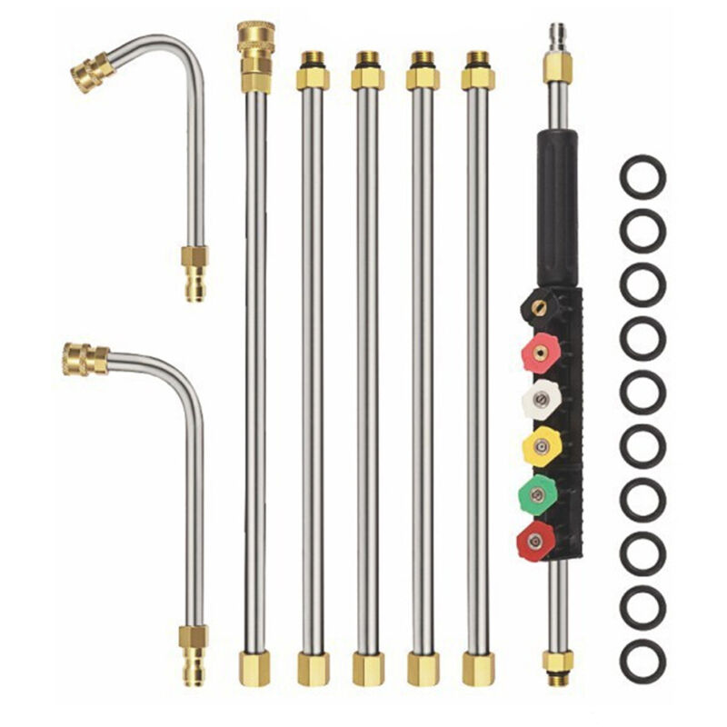 Keyoung - Barres d'extension pour nettoyeur haute pression, 4000PSI Pointes de Lance de Remplacement télescopiques Outils de Nettoyage pour Le Lavage