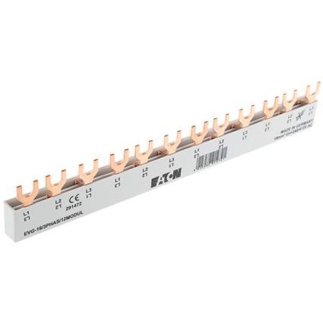Barres EV 3phases 12PE 80A 000291472 EATON EVG-16/3PHAS/12MODUL
