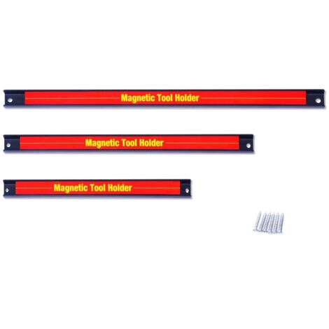 Barres Magnétiques pour Outils 3 Pièces Porte-outils Magnétique Aimant Puissant pour Rangement 200 mm 305 mm et 460 mm