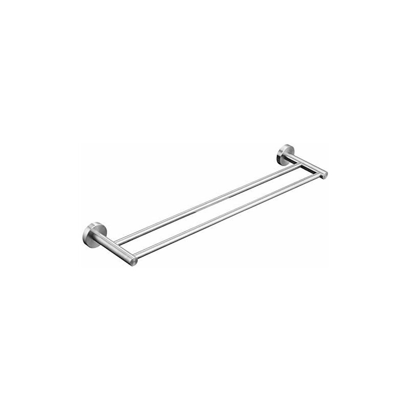 Ersandy - Barres porte-serviettes double Support Mural sus 304 En Acier Inoxydable Brossé,50 cm porte serviette de bain
