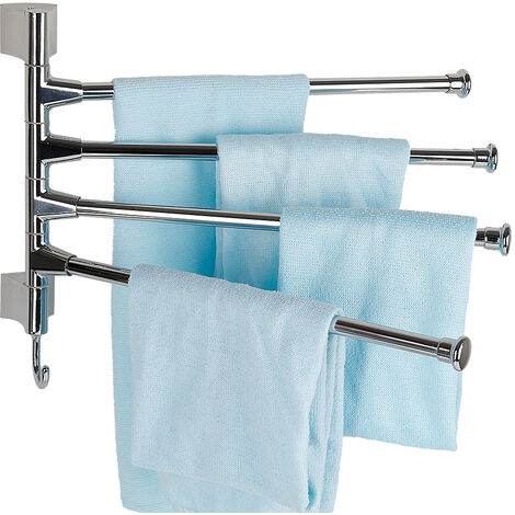 Barres Porte-serviettes Mural Pivotantes en Acier Inoxydable Salle de Bain