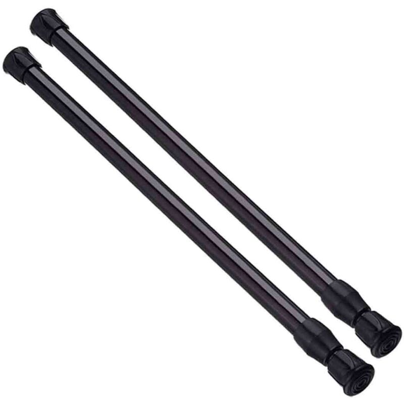 Barres tension extensibles acier, lot de 2, largeur 40-70 cm.