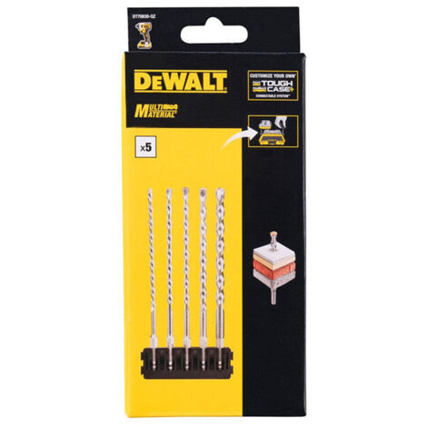 Barrette de 5 forêts multi-matériaux à emmanchement hexagonal DEWALT DT70830-QZ