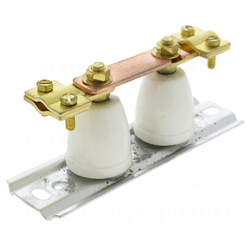 Bizline - barrette de coupure de terre - haute - isolant porcelaine