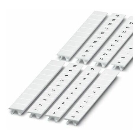 Barrette de marquage Phoenix Contact série ZB8.QR : 1 -10 à utiliser avec Bloc de jonction ( Prix pour Paquet de 10 )