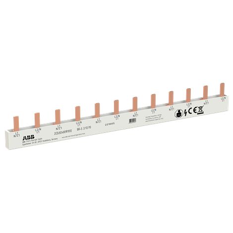Barrette de pontage pour DS202CR 2P 12 PINS 10mm2 2CDL824001R1012 ABB 605434