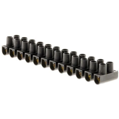 REY Barrette de 12 Dominos Électriques, Bornes Électriques, jusqu'à 16 mm,  76A, grilles Blanche : : Bricolage