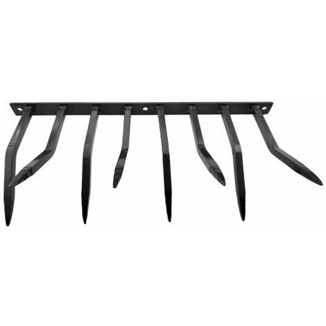 Barriera Antintrusione con Punte in Acciaio 49x24 cm per Balconi Muri di Cinta Goffrato Nero