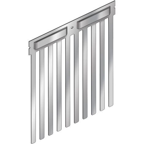 BARRIERA ANTIVOLATILI CORTA PER PANNELLI SOLARI 'BF140' altezza lamelle 200 mm- 5 pezzi - Senza Marca