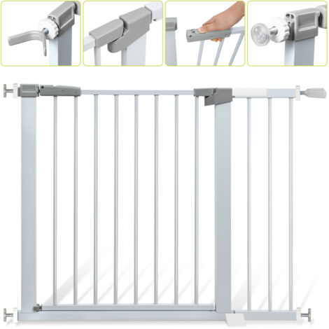 Barriera di Sicurezza 97-104cm Griglia di Protezione Senza Foratura Cancelletti di Sicurezza per Bambini e Cani. Barriera a Pressione per Porte e Scale Bianco
