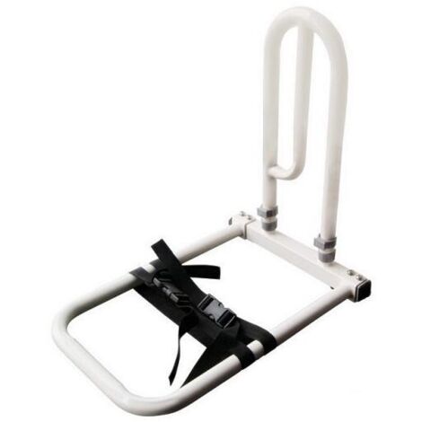 Barriera di sicurezza regolabile in altezza con sangle, compatta e resistente fino a 65 kg, colore bianco
