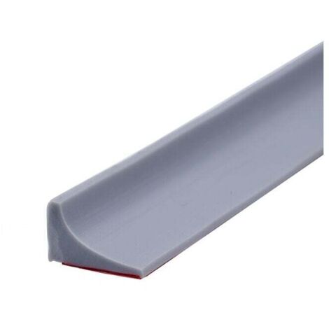 Barriera doccia in silicone da 200 cm, barra autoadesiva anti-trabocco per soglia doccia, diga per doccia, diga per soglia doccia, barriera doccia pieghevole per pavimento del bagno-Grigio
