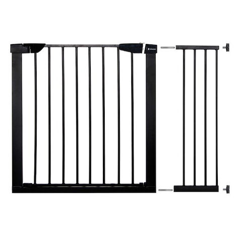 Barriera per scale 75-110 cm cancelletto a pressione, di sicurezza nero