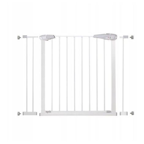 Barriera per scale da 76-106 cm, cancelletto a espansione, di sicurezza bianco.