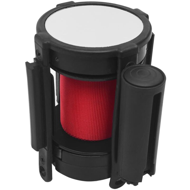 Barrière à bande rétractable 200 cm Rouge Vidaxl