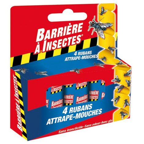 BARRIERE A INSECTES - Attrape mouches ruban x4 /nc