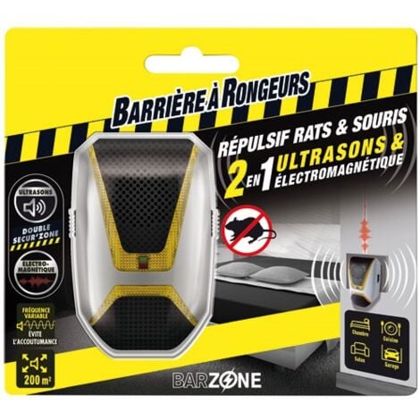BARRIERE A RONGEURS - Répulsif ultrasons électomagne.rats souris