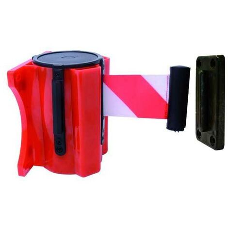 Barrière à ruban Vigor pour mur Corps ABS Blanc/Rouge 3 m